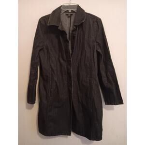 Classiques Entier Jacket, Women's Size Medium, Jean, Trench, Dark Wash, EUC